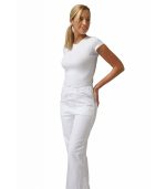 PANTALONI CON ELASTICO BIANCO - immagine 2